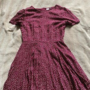 Red fitted patterned skater dress Never worn